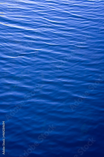 Blue water texture with ripples and waves