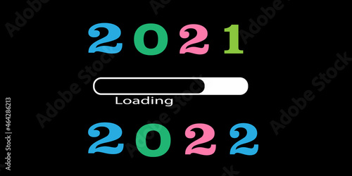 2022 Happy New Year logo design. Happy new year 2022. Modern Happy New Year Background.Happy New Year 2022 text design.Vector Illustration.