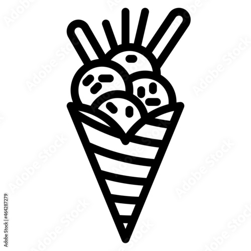 icecream line icon