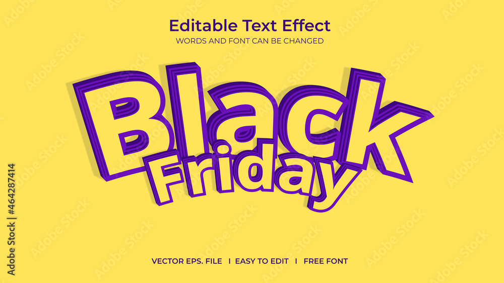 Black friday text effect style