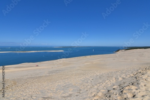 Beautiful view taken from the "Dune du Pilat" in Gironde - France