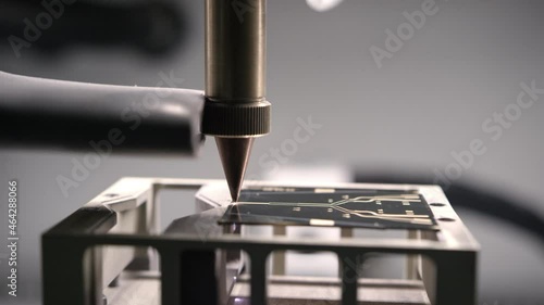 Production of a printed circuit board using laser equipment