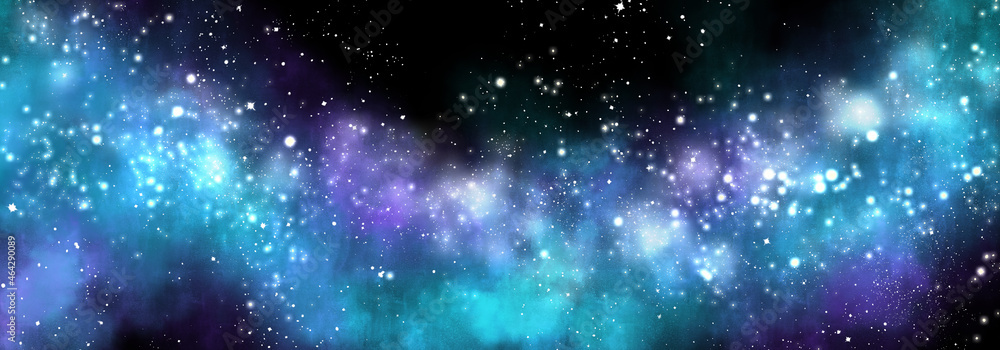 Fototapeta premium Space background with realistic nebula and lots of shining stars. Infinite universe and starry night. Colorful cosmos with stardust and the Milky Way. 