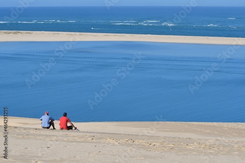 People at the dune du Pilat in Gironde. France