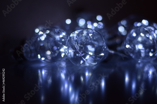 Wallpaper Mural decorative lightbulbs purple bokeh lights Torontodigital.ca