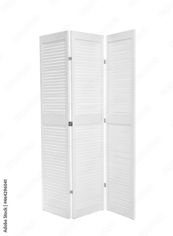 Folding screen isolated on white. Interior element Folding screen isolated on white. Interior element