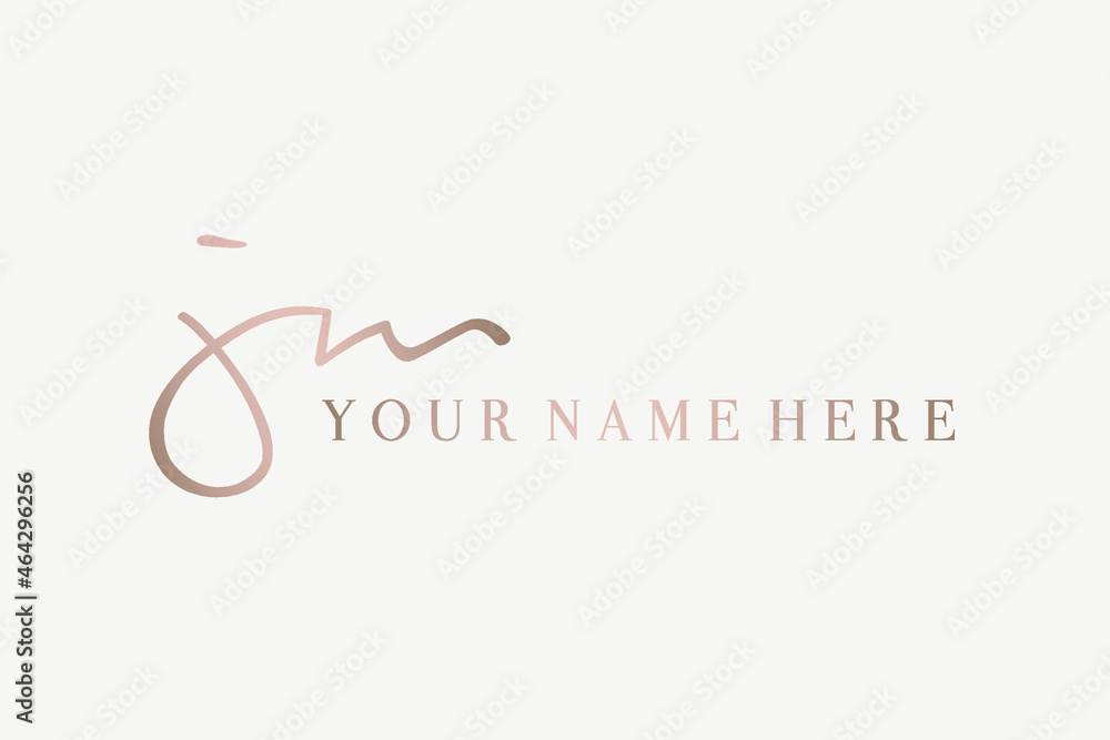 JM monogram logo.Calligraphic signature icon.Letter j and letter m ...