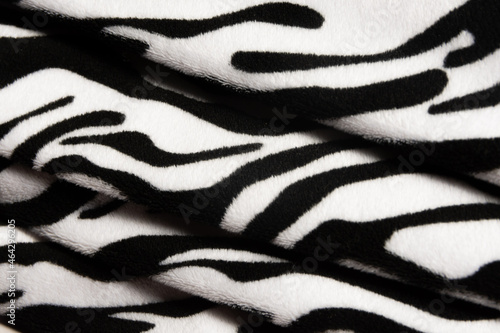 Fabric background with zebra animal print texture