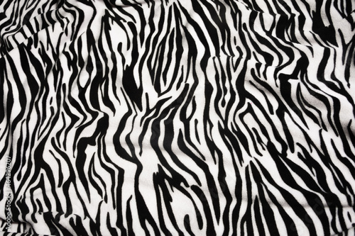 Fabric background with zebra animal print texture