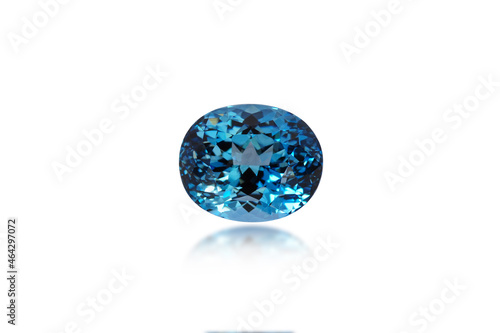 Papier peint Natural London blue topaz oval shape gemstone
