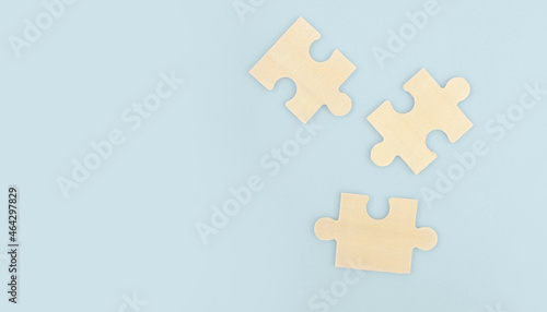 Connecting jigsaw puzzle . Business solutions success and strategy concept © violetkaipa