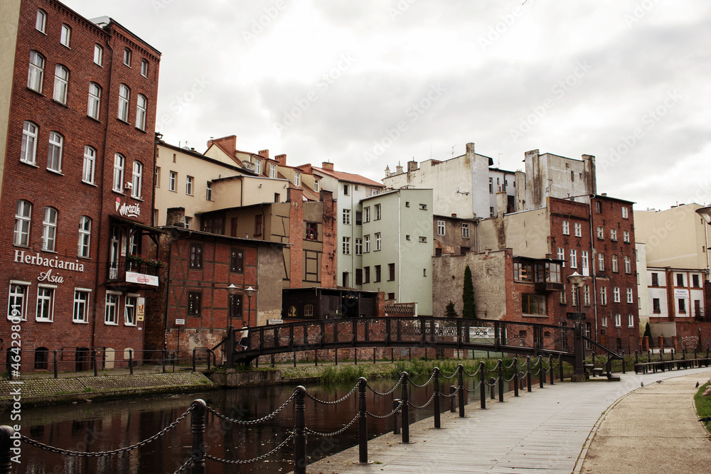bydgoszcz poland city europe buildings by the river old town island bydgoszcz poland city europe buildings by the river old town island