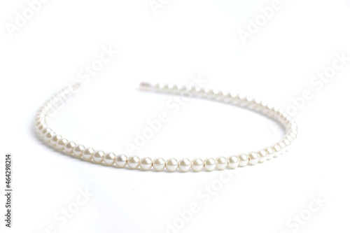 pearl headband on white background
