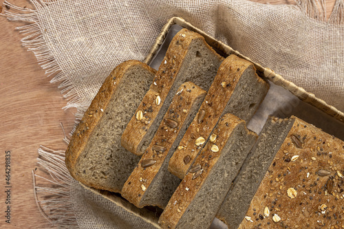 toast wheat bread sliced isolated