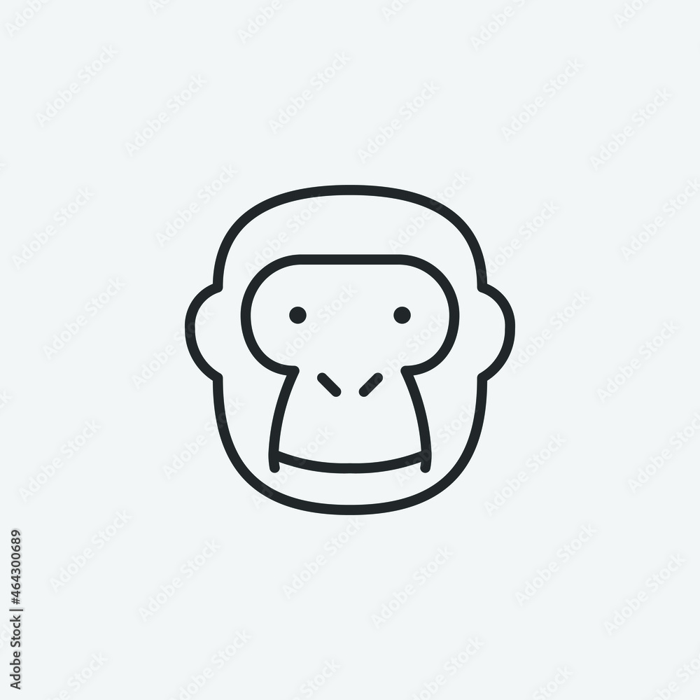 Monkey vector icon illustration sign Monkey vector icon illustration sign