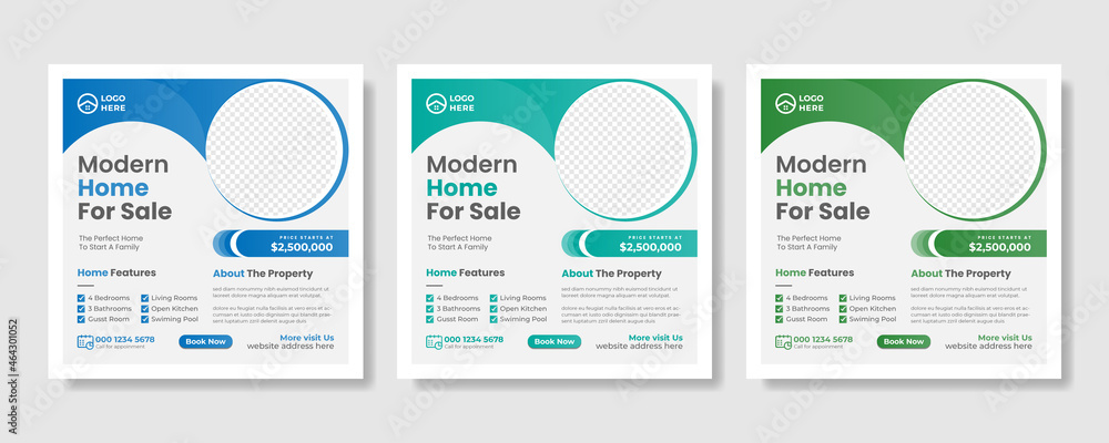 Real Estate Social Media Post And Web banner Real Estate Social Media Post And Web banner