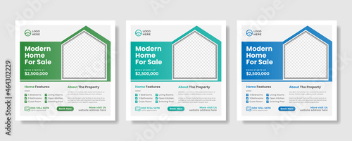 Real Estate Social Media Post & Web banner or square flyer template