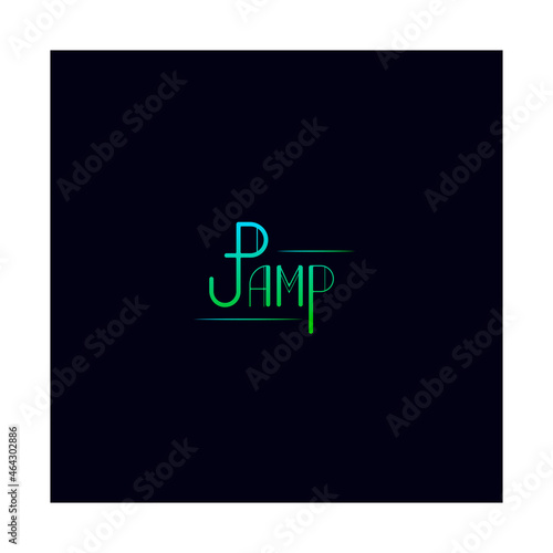 vector icon logo, jump, in neon style