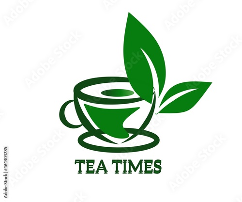 Natural tea logo. Natural tea icon. tea shop vector. tea time.