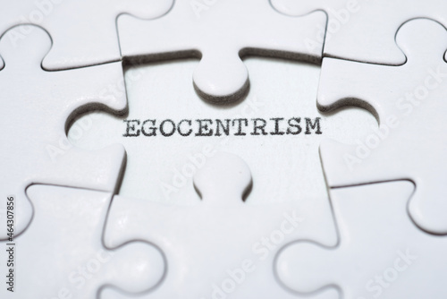 Egocentrism concept view photo