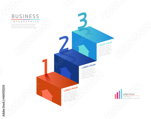 Vector illustration, infographics design, template, marketing, information, with 3 options or steps