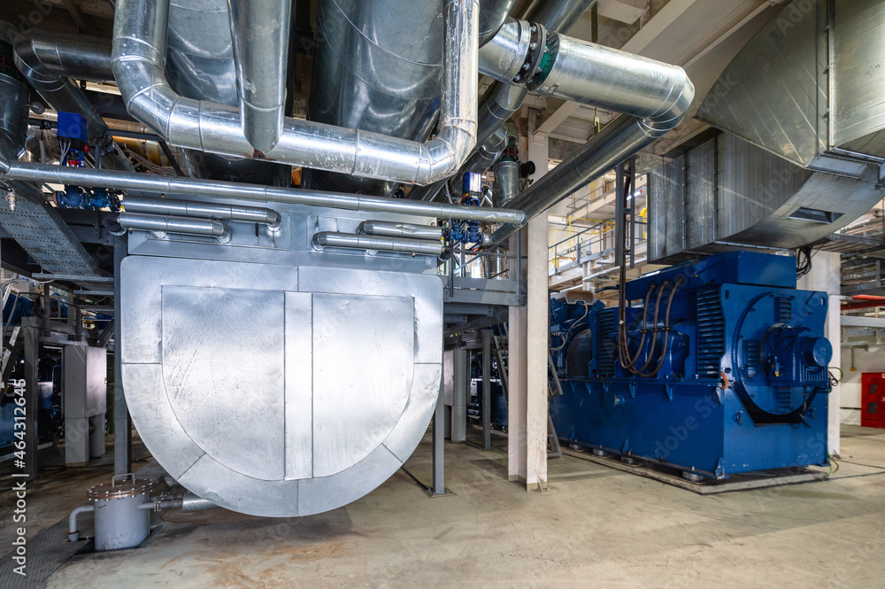 Interior of a modern gas piston power plant Interior of a modern gas piston power plant
