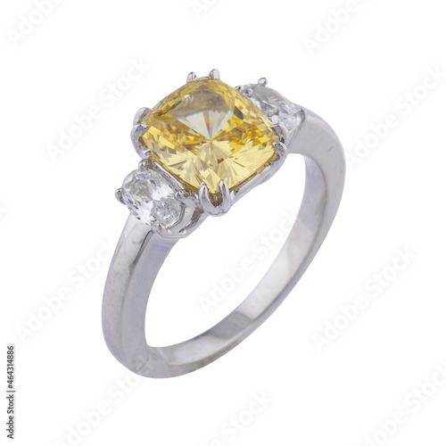 gold ring with diamonds