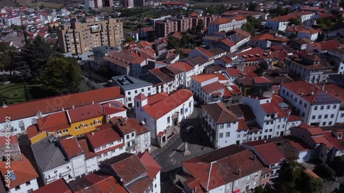 Bragança,  Largo de São Vicente, Largo dos Combatentes vista aérea