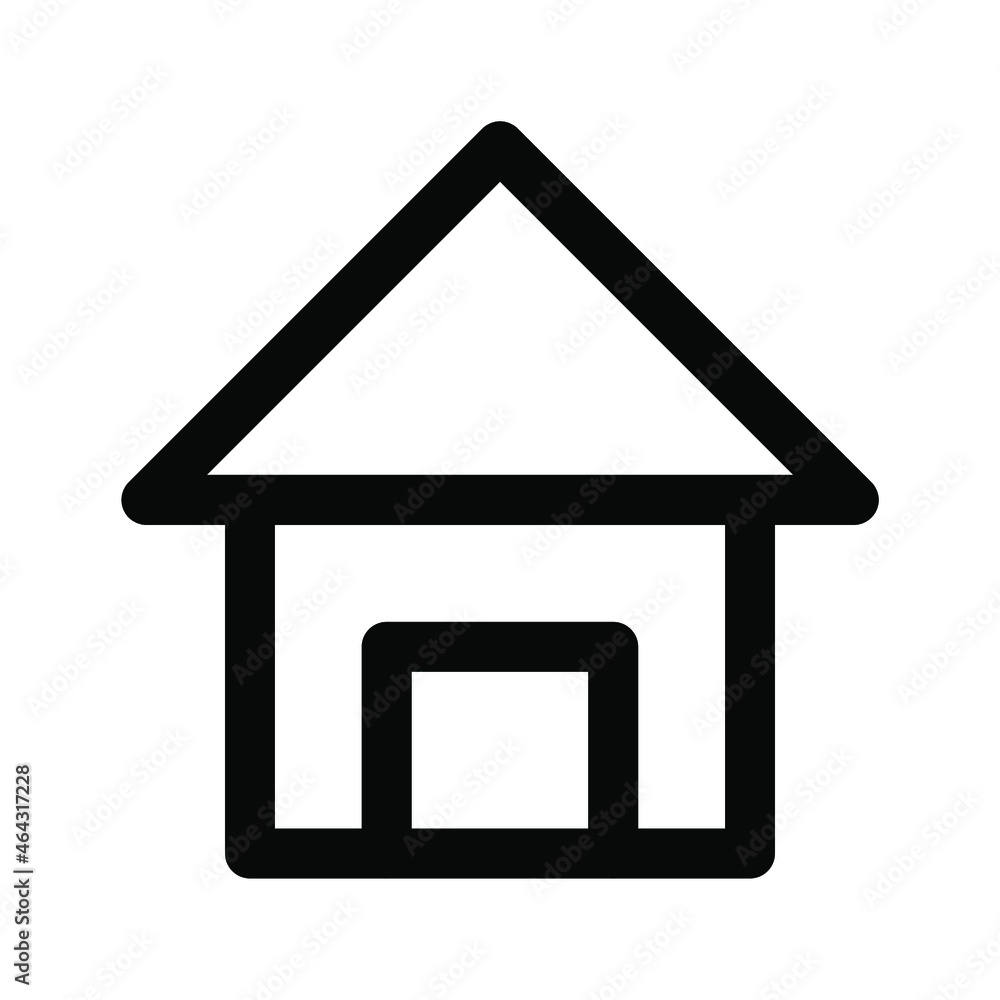 House icon. Black icon. Vector illustration. House icon. Black icon. Vector illustration.
