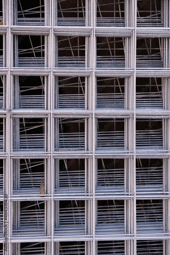 Stack of metal mesh. Vertical image. Stack of metal mesh. Vertical image.