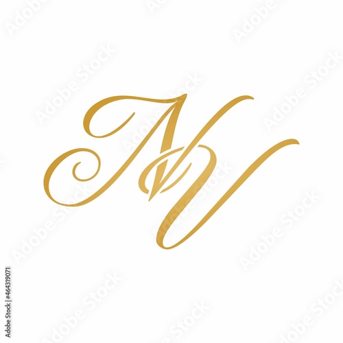 NV initial monogram logo