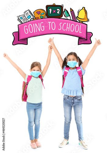 Little girls with medical m...