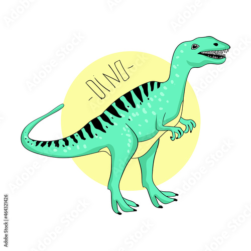 green dinosaur on white background  vector illustration EPS 10