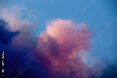 Colorful plumes of smoke