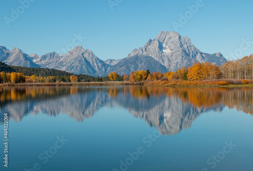 Scenic Landscape Reflection in the Tetons in Autumn © equigini