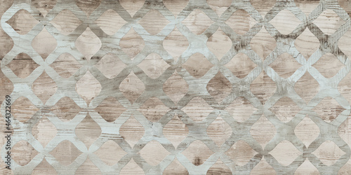 seamless pattern background on beige wooden floor