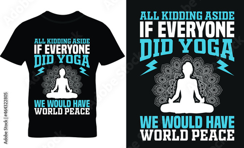 Yoga/ Gym/ Fitness T-Shirt Design.