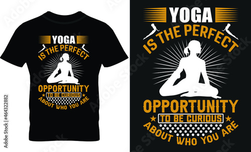 Yoga/ Gym/ Fitness T-Shirt Design.