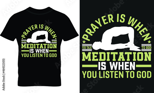 Yoga/ Gym/ Fitness T-Shirt Design.