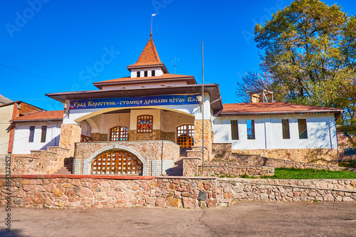 The scenic building in Drevlians Park in Korosten, Ukraine photo