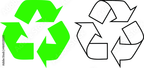 recycle symbol icon. Recycling icon symbol. recycle black vector icons. eco friendly and environmental management symbols