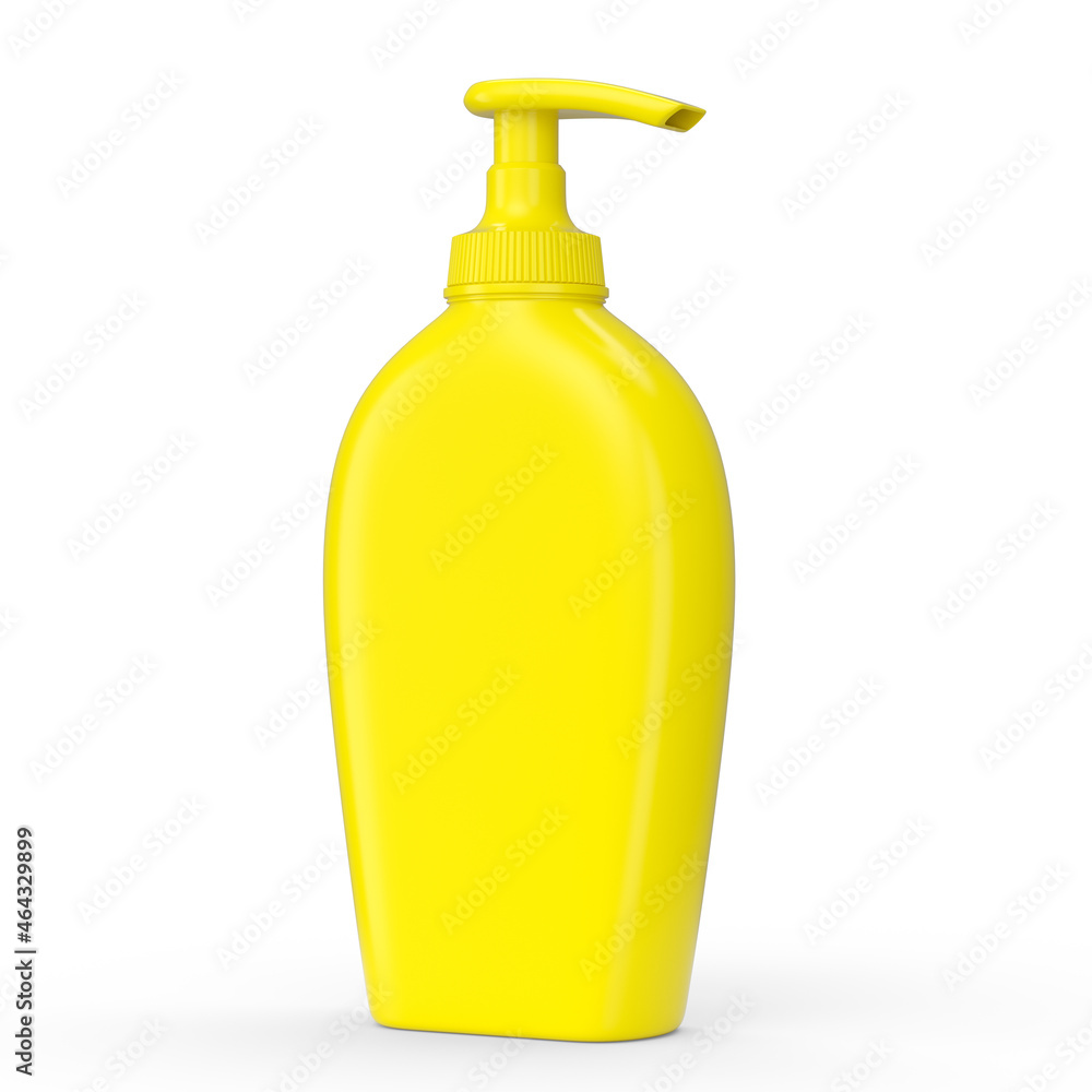 Yellow sunscreens bottle or sunblock cream tube isolated on white background. Yellow sunscreens bottle or sunblock cream tube isolated on white background.