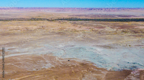 Red rock landscape from above