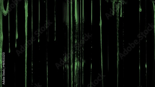 Halloween Slime Dripping. Flowing green sticky liquid. Loop 20-seconds Overlay