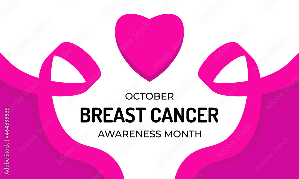 breast cancer awareness warning illustration. vector background design.