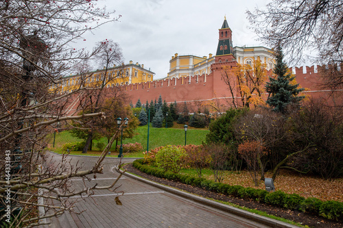 Photography Amazing autumn in Alexandrovsky park near Kremlin Moscow.