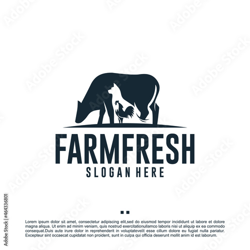animal farm ,farm fresh, logo design template