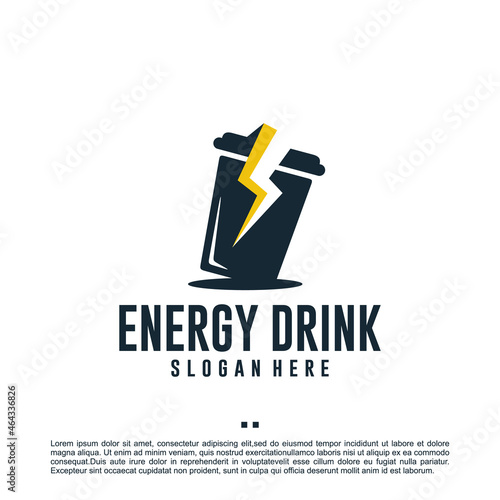 energy drink,flash , logo design template