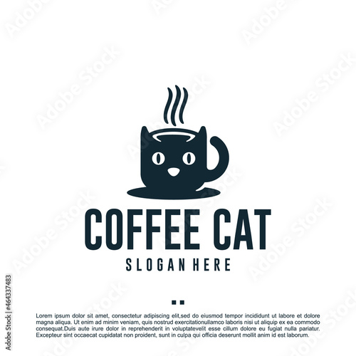 coffee cat,kids , logo design inspiration