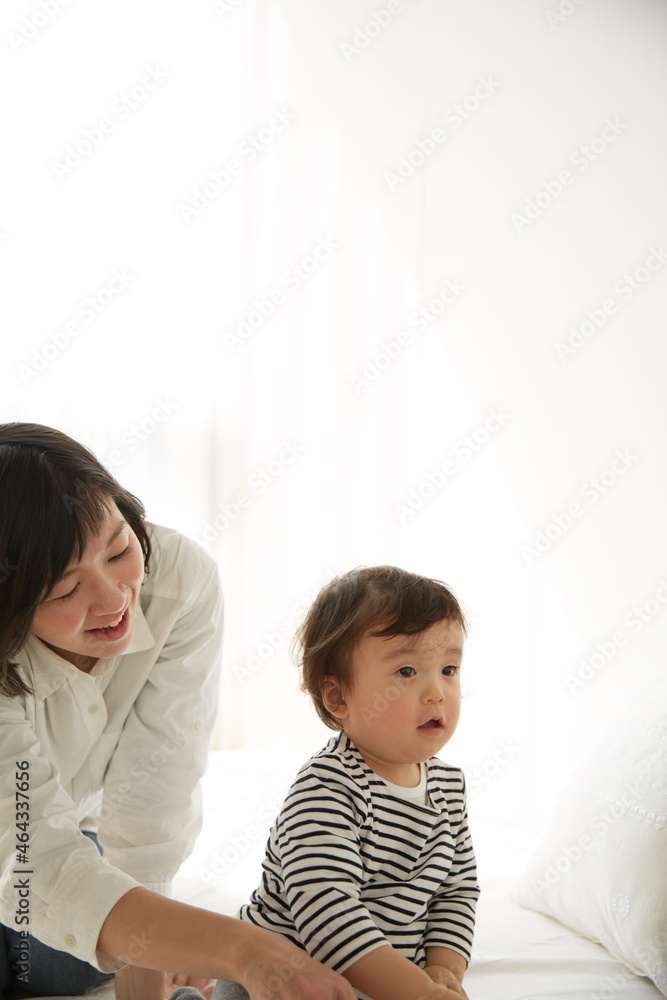 男の子とお母さん